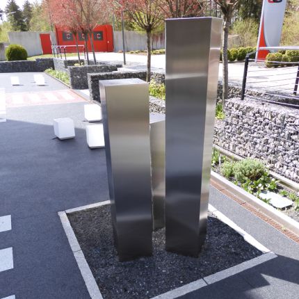 Edelstahl Gartenbrunnen Hamburg 3er SET 200S40