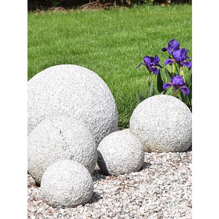 Granit Dekokugel Dm 25 grau - Gartendekoration 01