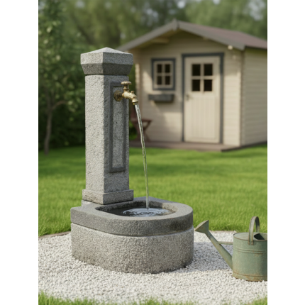 Granitbrunnen als Wasserentnahmestelle für Ihren Garten ein Modell vom Hingers Brunnenshop