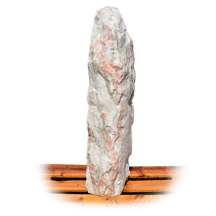 Norwegisch Pink Marmor Quellstein Nr 123/H 125cm