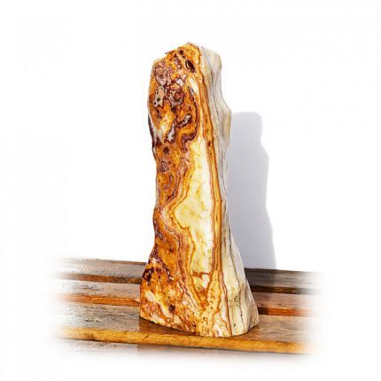 Onyx Marmor Poliert Quellstein Nr 388/H52cm