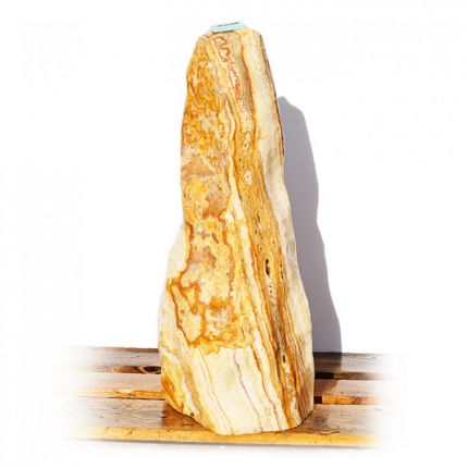 Onyx Marmor Poliert Quellstein Nr 396/H65cm