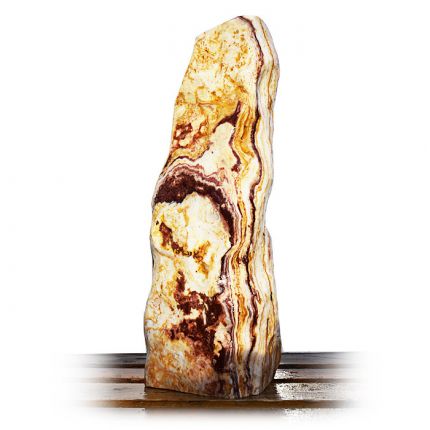 Onyx Marmor Poliert Quellstein Nr 412/H66cm