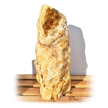 Onyx Marmor Poliert Quellstein Nr 486/H64cm