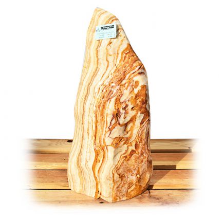 Onyx Marmor Poliert Quellstein Nr 487/H54cm