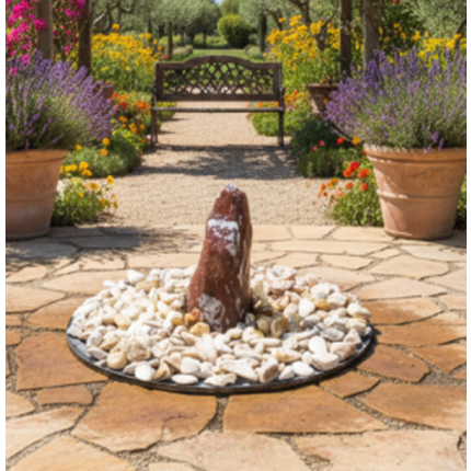 Quellsteinbrunnen Set Flamingo Marmor Premium 30