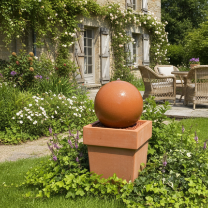 Terracotta Gartenbrunnen Fontana Quadri