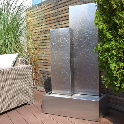 Terrassenbrunnen Edelstahl Bochum Duo 145 - Bild 6