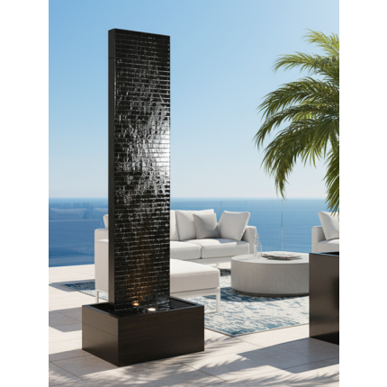 Terassenbrunnen Wasserwand Vienne Granit Nero 30 - 03