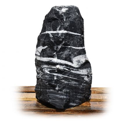Tiger Black Marmor Quellstein Nr 126/H63cm