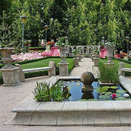 Antiker Park Brunnen Agones