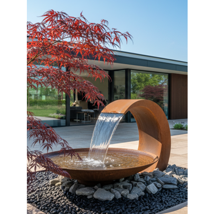 Gartenbrunnen Cortenstahlbrunnen Wasserschale Sheldon M2