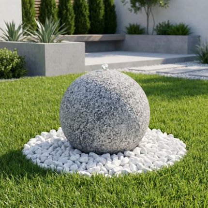 Gartenbrunnen Granitkugel 40 LED