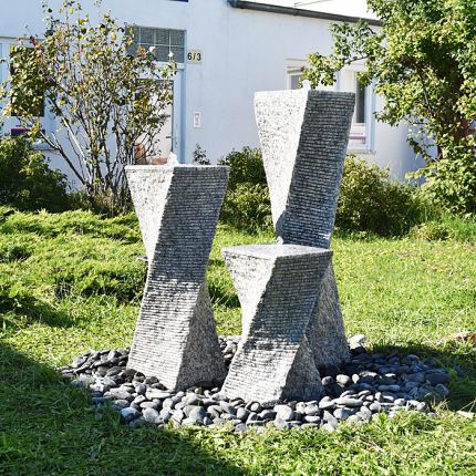 Granitbrunnen Gartenbrunnen Silver Tower