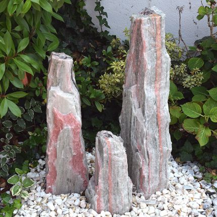 Quellsteinbrunnen 3er Set Polaris Marmor 90