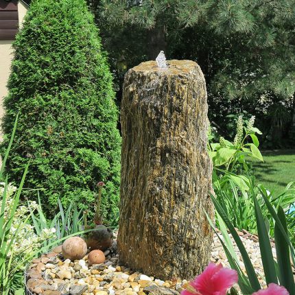 Quellstein Brunnen Set Woodstone 150
